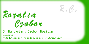 rozalia czobor business card